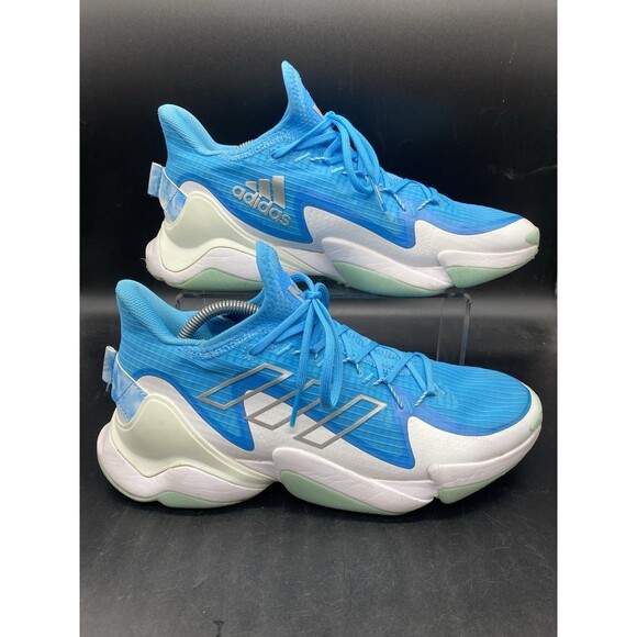 Adidas Patrick Mahomes 1 Impact FLX Shoes Men Size 11 Sky Rush Blue White HQ7167 - Picture 1 of 7